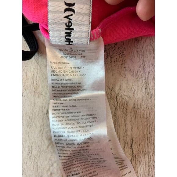 HURLEY Girl’s Tropical One Piece Racerback Swimsuit / Size: 4 - Picture 4 of 4